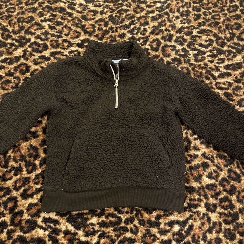Black half zip cotton jacket